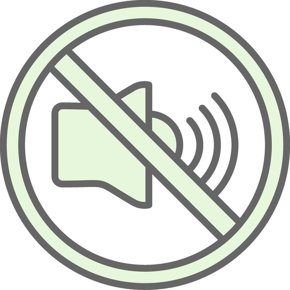 No Sound Fillay Icon Design vector