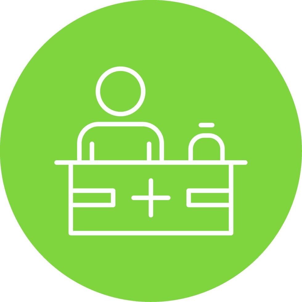 Reception Multi Color Circle Icon vector