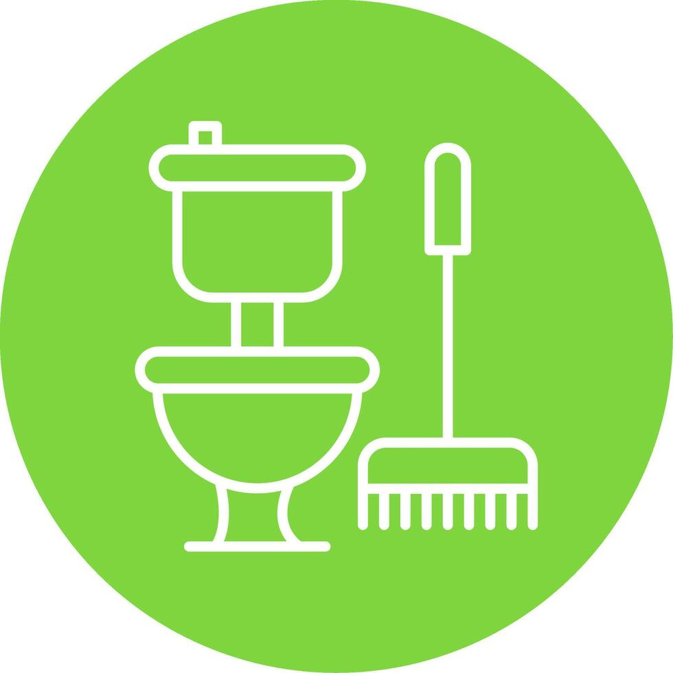 Toilet Multi Color Circle Icon vector
