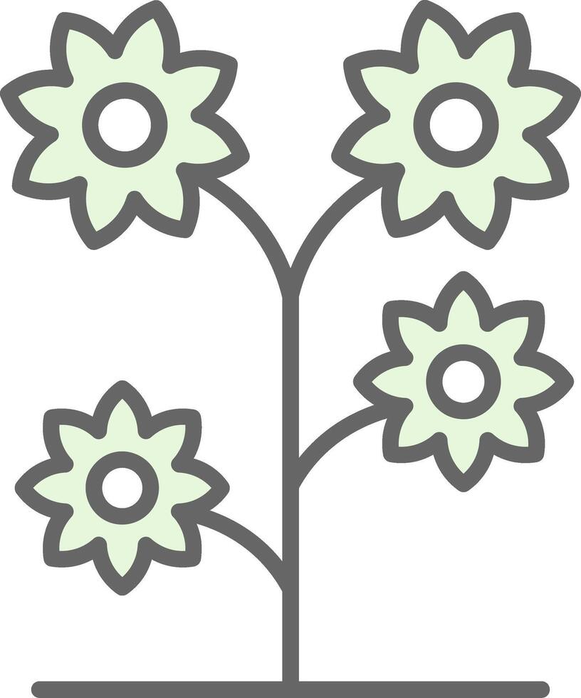 Flower Fillay Icon Design vector