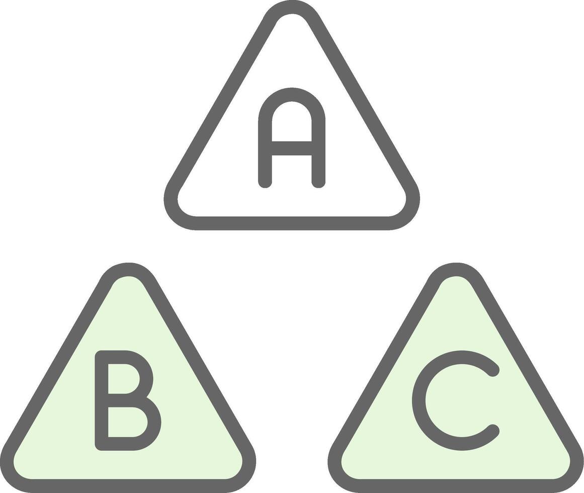 Abc Fillay Icon Design vector