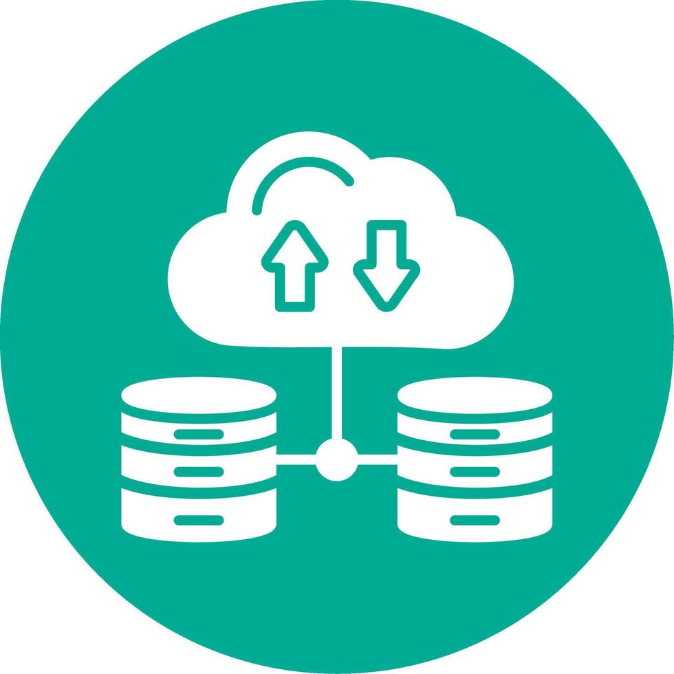 Data Network Multi Color Circle Icon vector