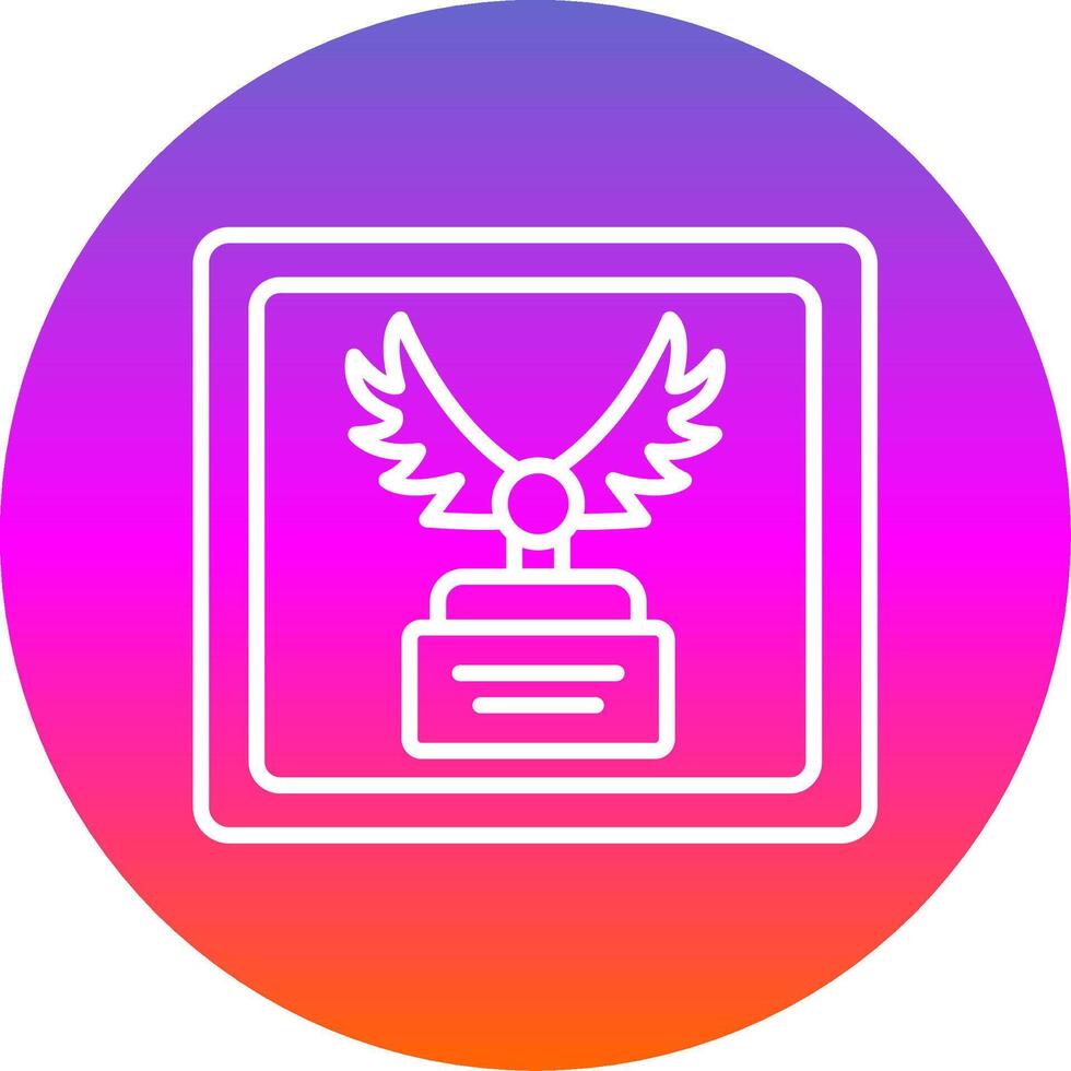 Frame Line Gradient Circle Icon vector