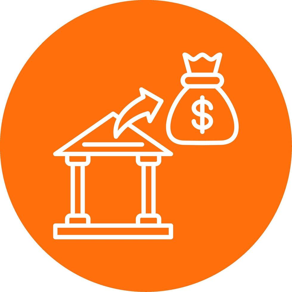 Bank Multi Color Circle Icon vector