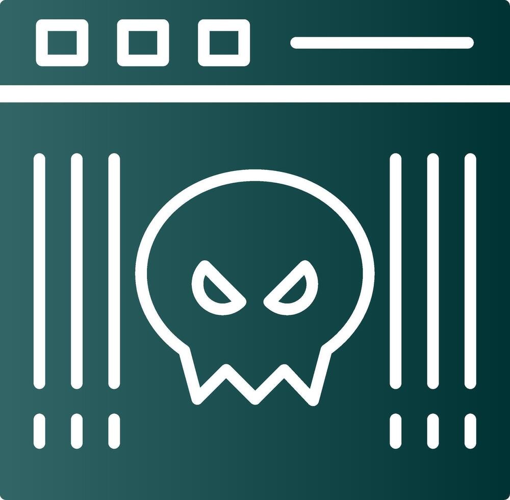Malware Glyph Gradient Icon vector