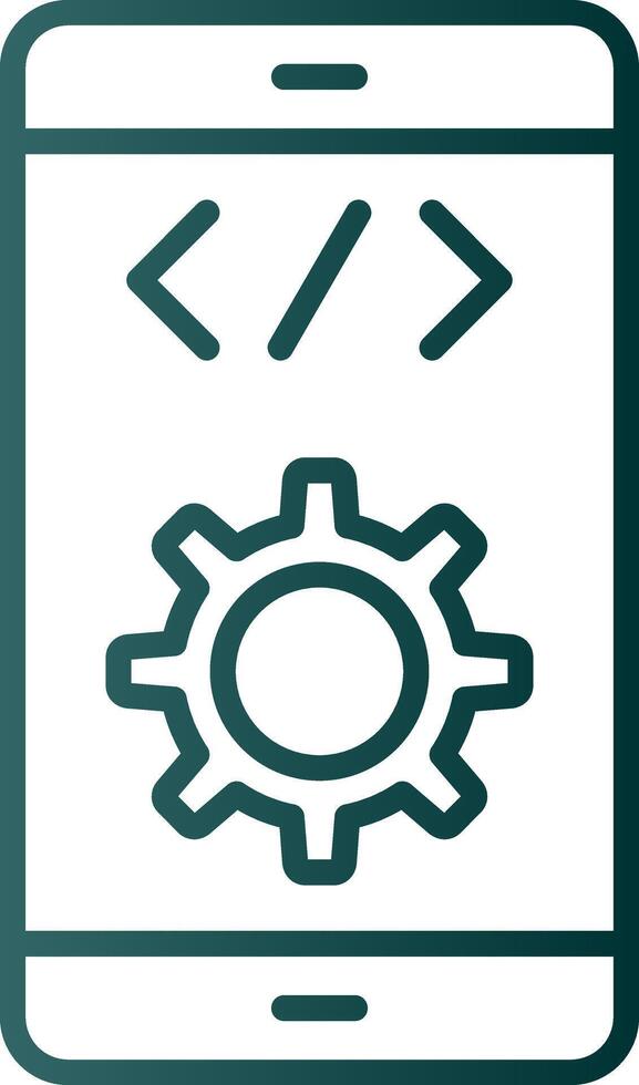 Software Development Line Gradient Icon vector