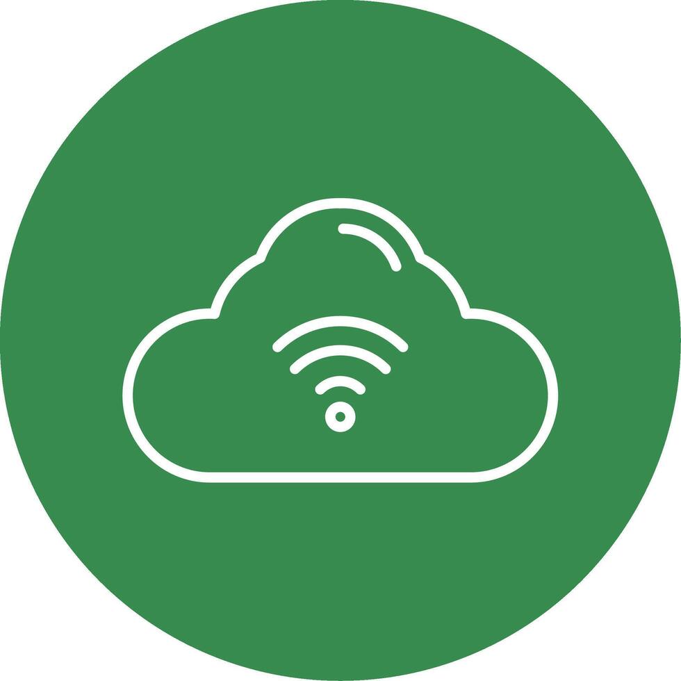Cloud Multi Color Circle Icon vector