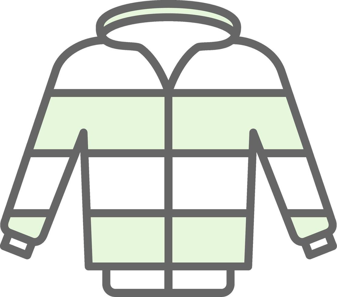 chaqueta relleno icono diseño vector