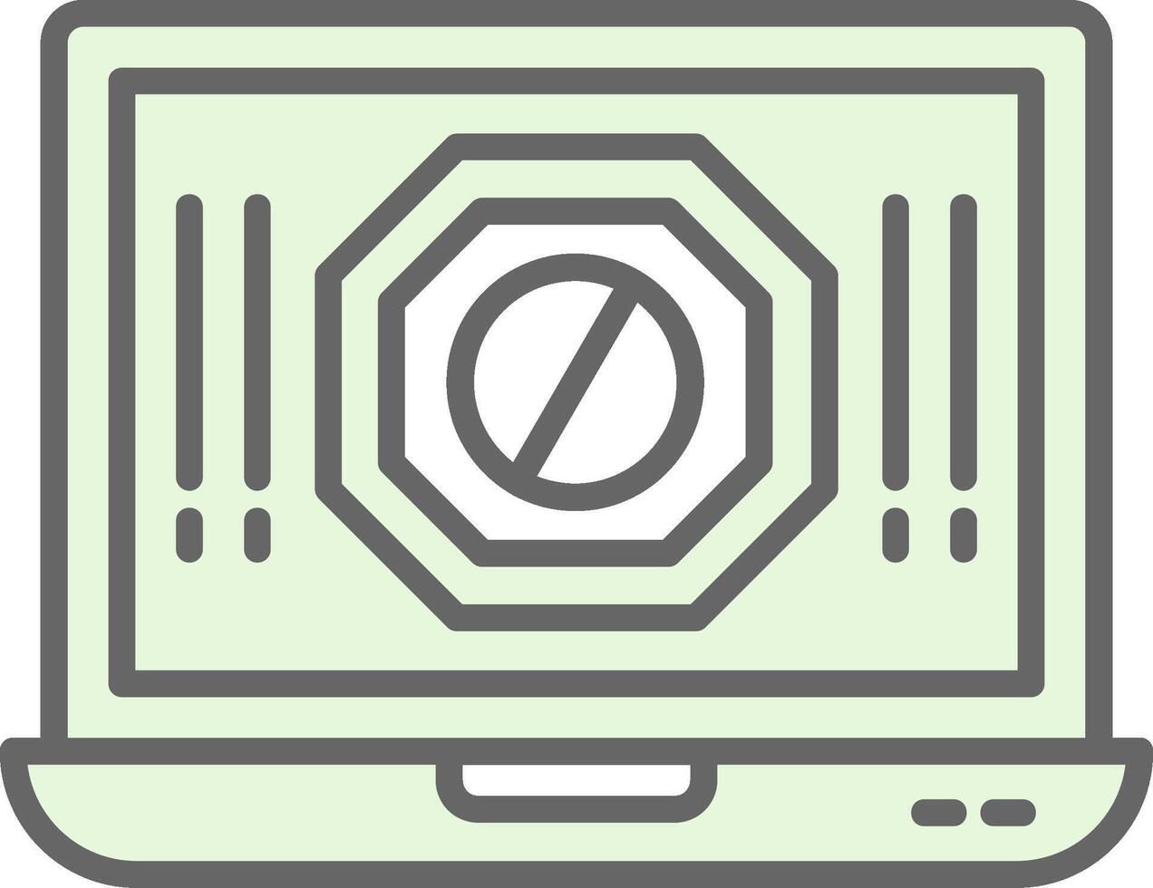 Ad Blocker Fillay Icon Design vector