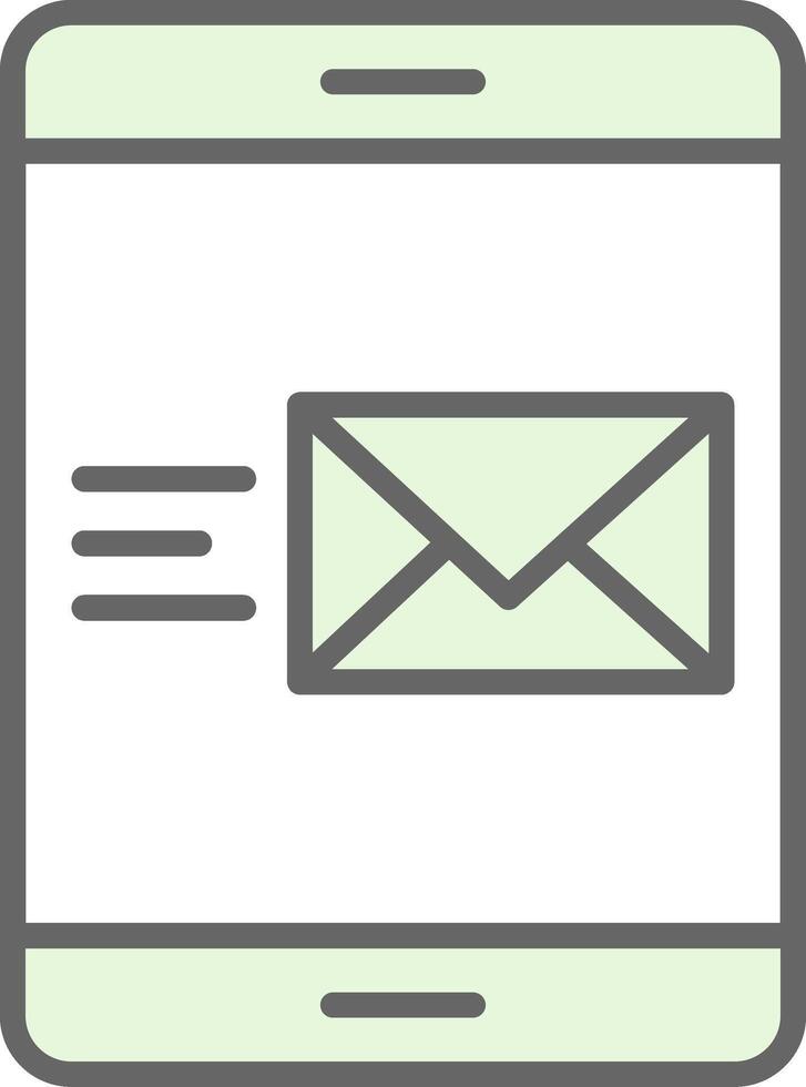 correo electrónico relleno icono diseño vector