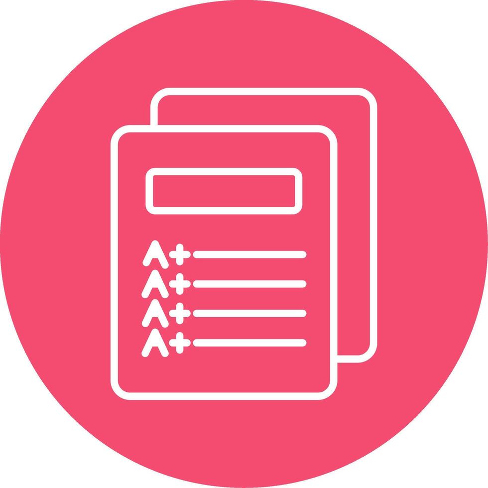 Report Card Multi Color Circle Icon vector