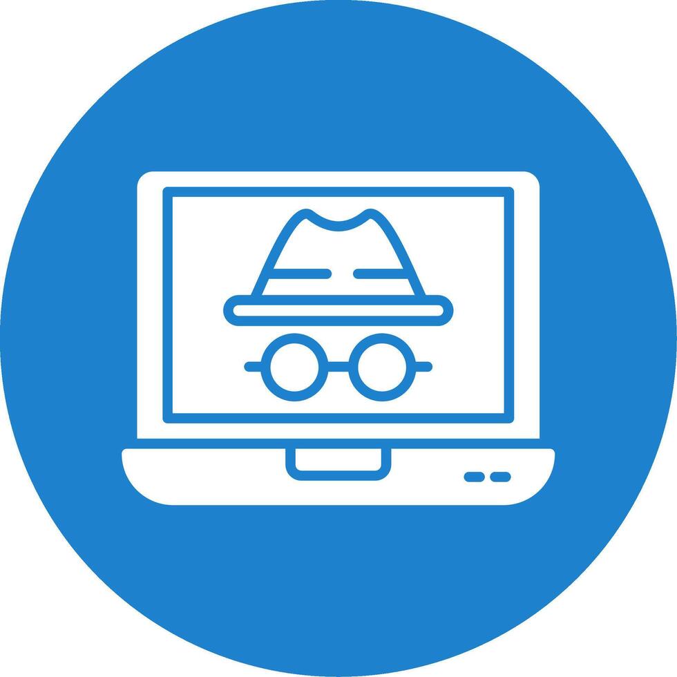 Incognito Multi Color Circle Icon vector