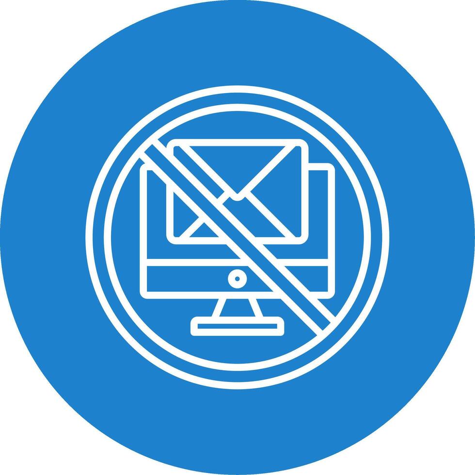 Prohibited Sign Multi Color Circle Icon vector