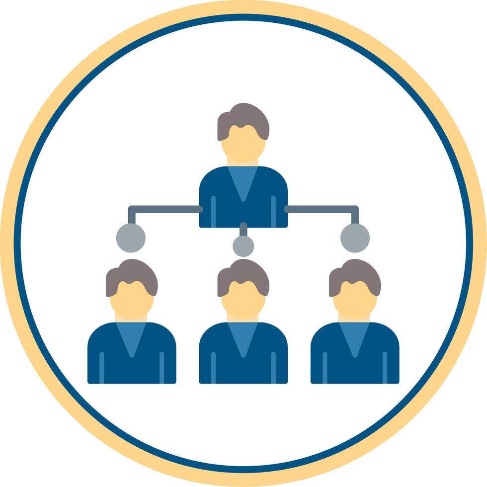 empresa estructura plano circulo icono vector