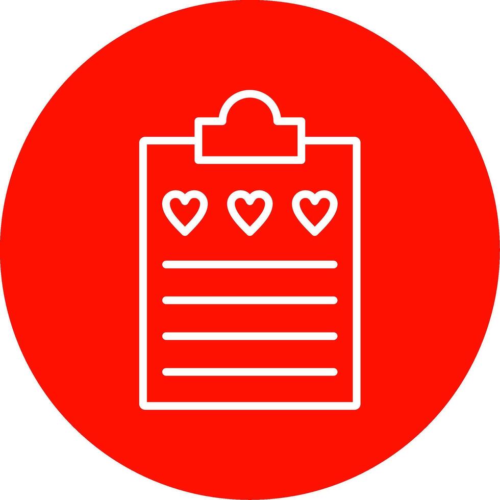 Wish List Multi Color Circle Icon vector