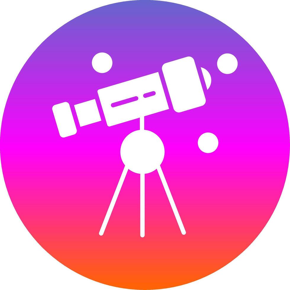 Telescope Glyph Gradient Circle Icon Design vector
