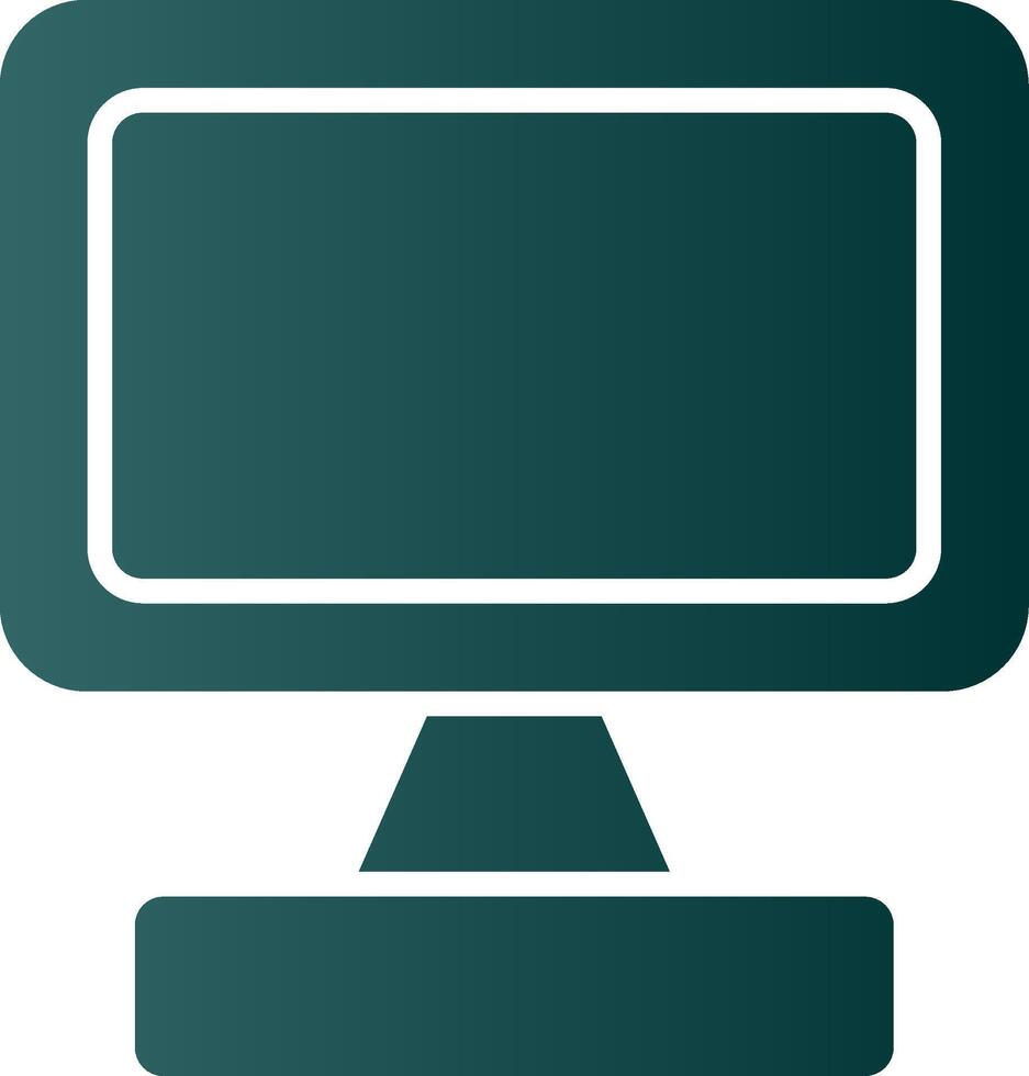 Monitor Screen Glyph Gradient Icon vector