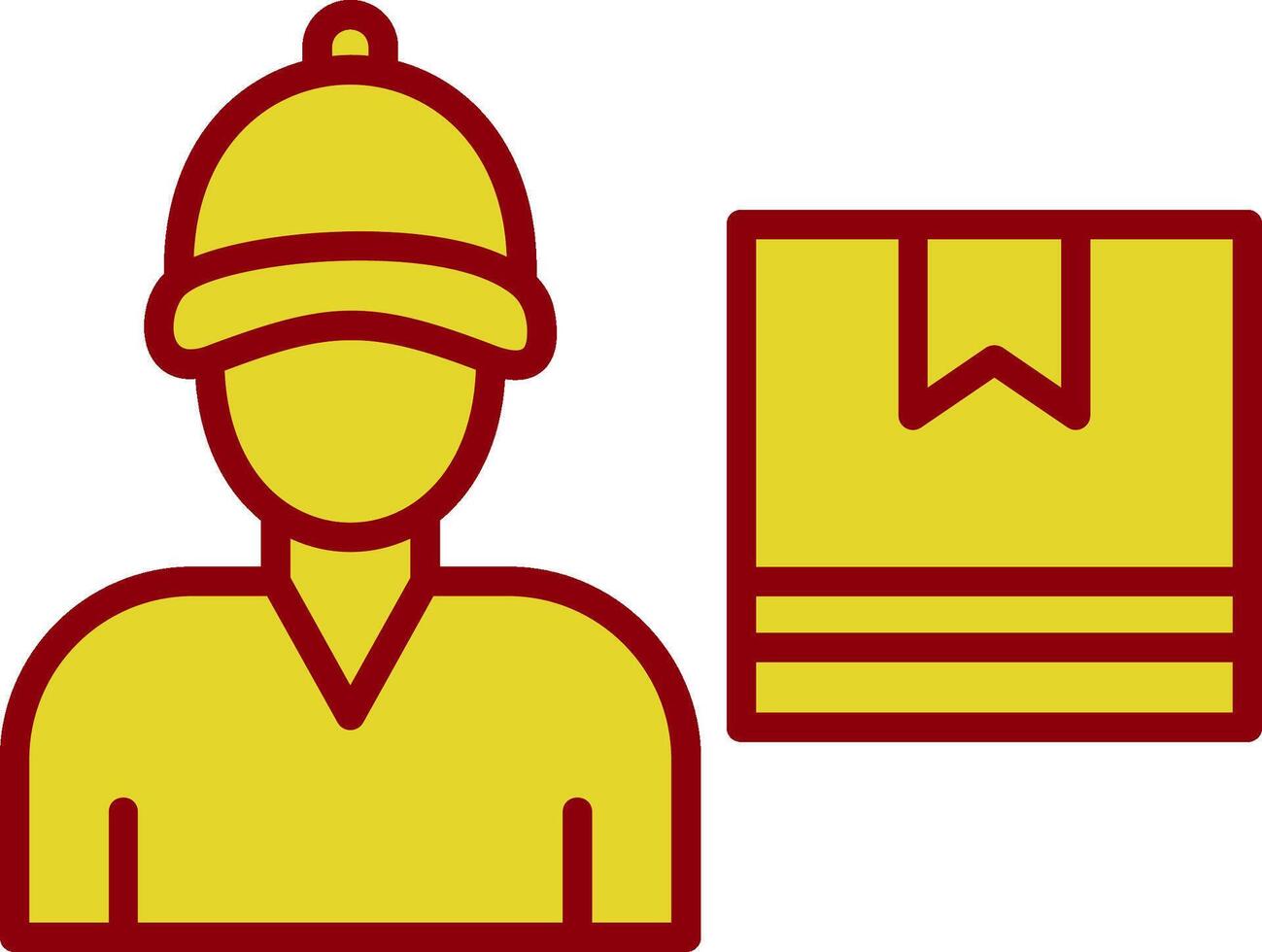 Delivery Man Vintage Icon Design vector