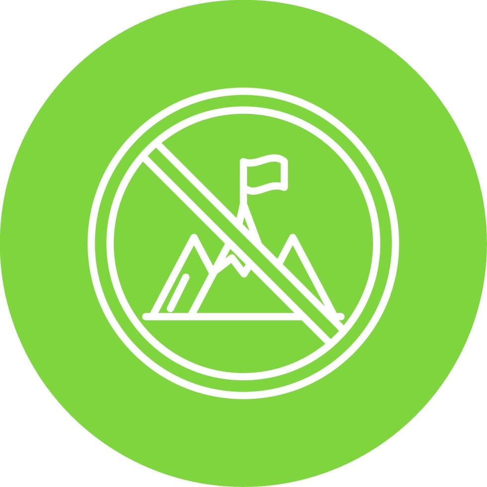 Prohibited Sign Multi Color Circle Icon vector