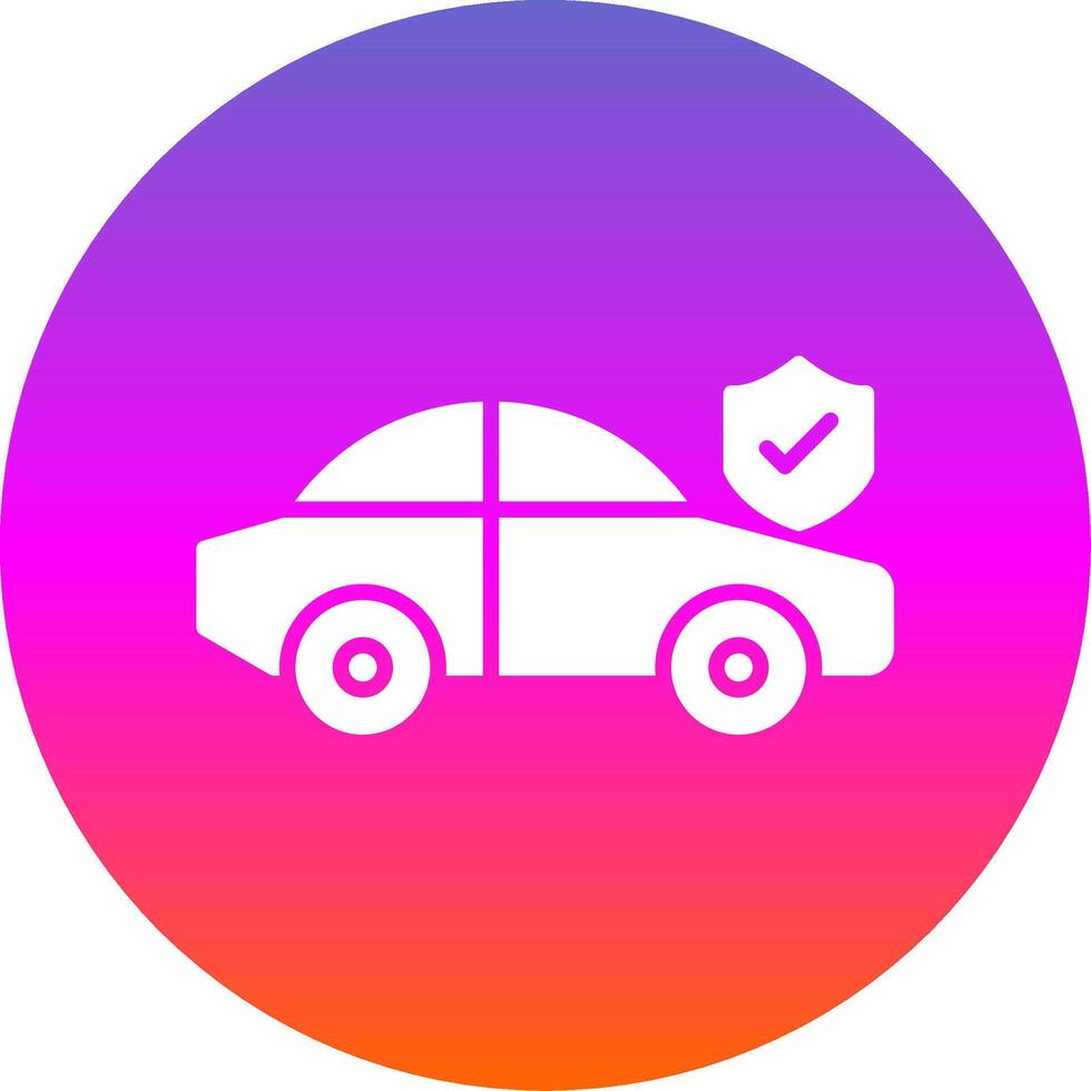 Car Insurance Glyph Gradient Circle Icon Design vector