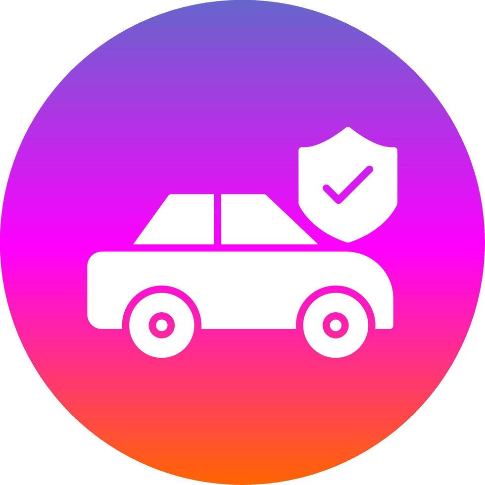 Car Insurance Glyph Gradient Circle Icon Design vector