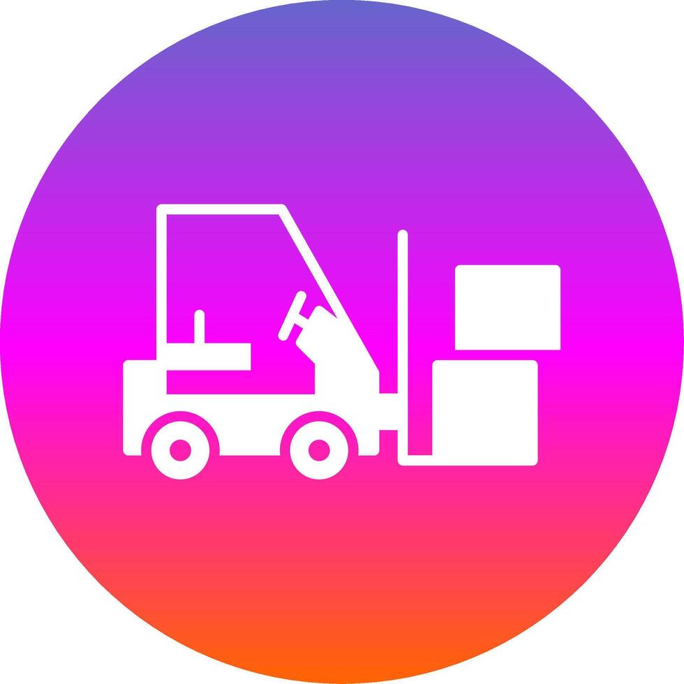 Lift Truck Glyph Gradient Circle Icon Design vector