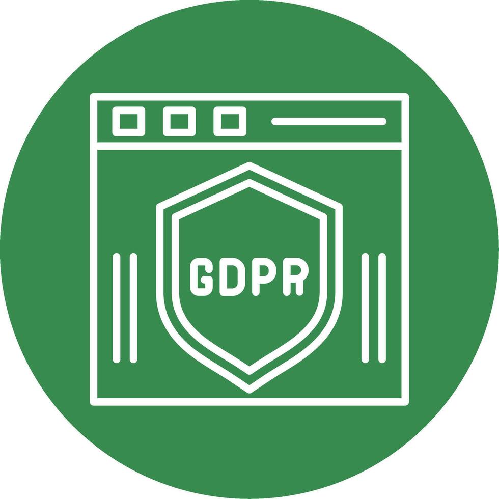 Gdpr Multi Color Circle Icon vector
