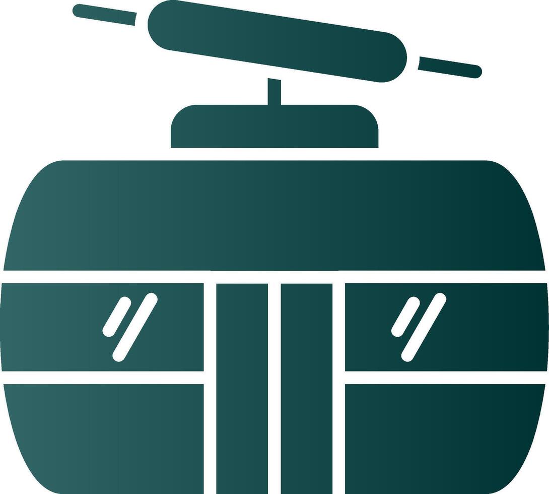 Cableway Glyph Gradient Icon vector