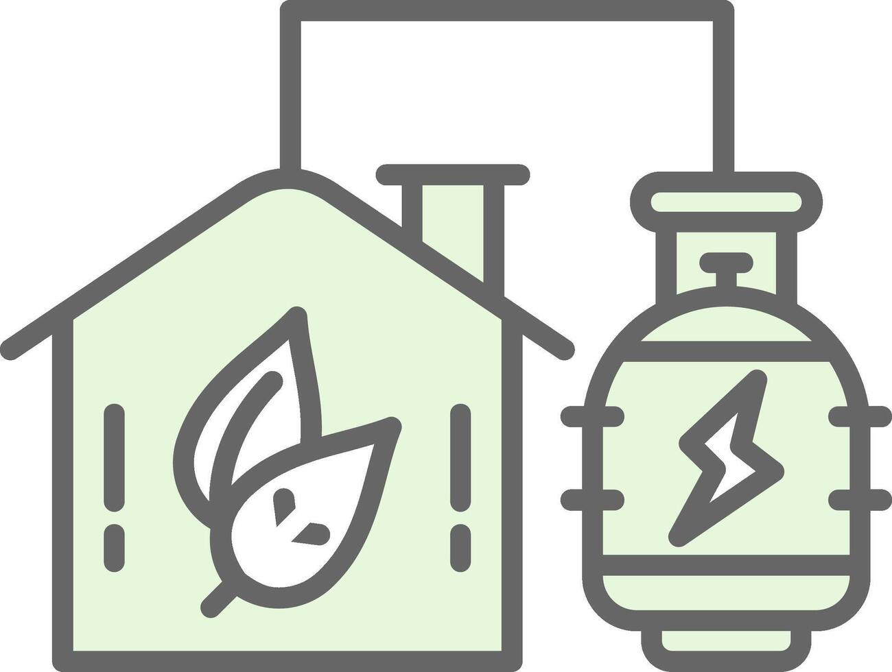 Biogas Energy Fillay Icon Design vector