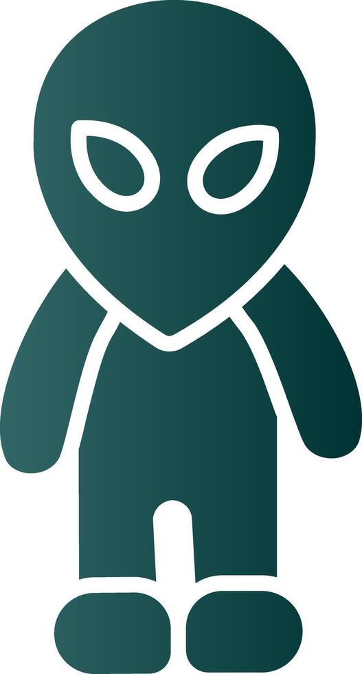 Alien Glyph Gradient Icon vector