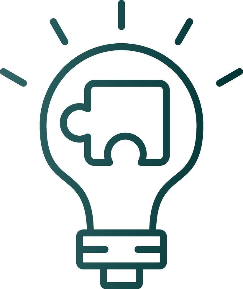 Solution Line Gradient Icon vector