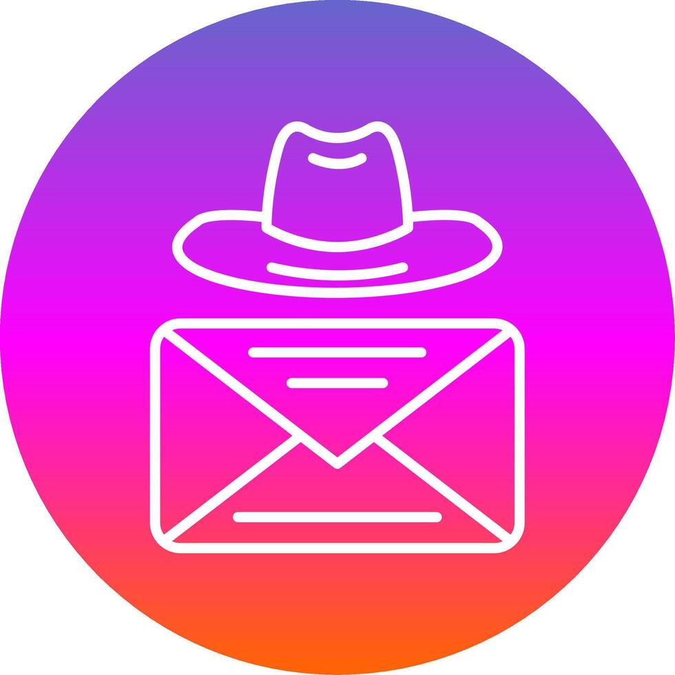 Mail Line Gradient Circle Icon vector