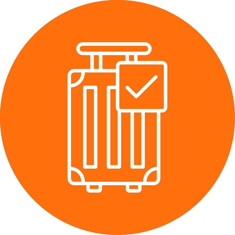 Luggage Multi Color Circle Icon vector