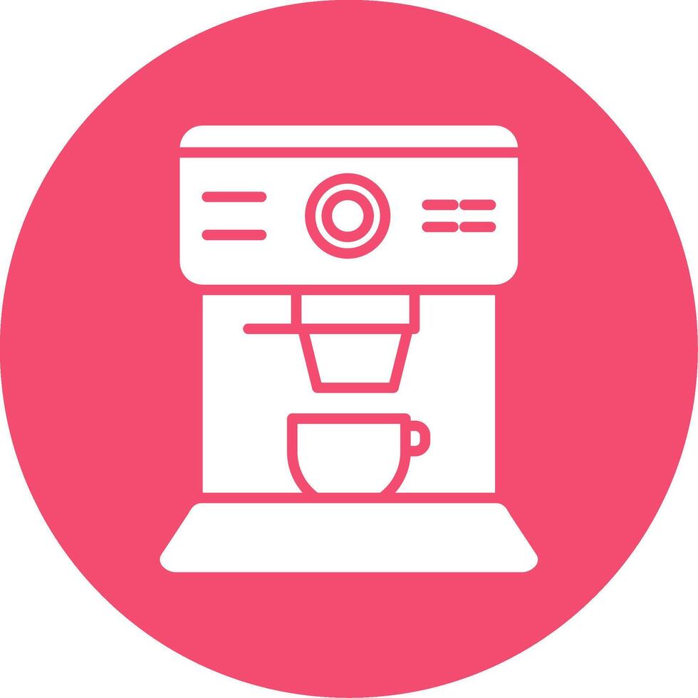 Coffee Machine Multi Color Circle Icon vector