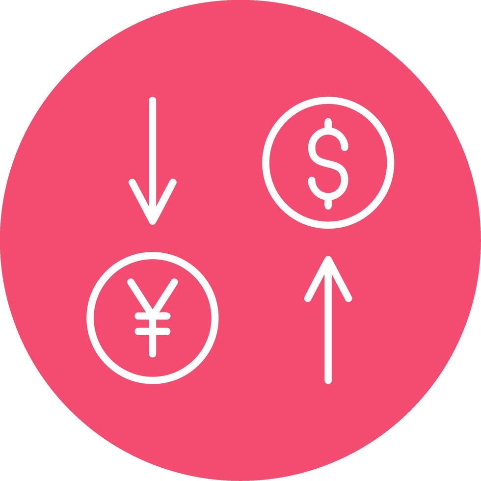Exchange Rate Multi Color Circle Icon vector