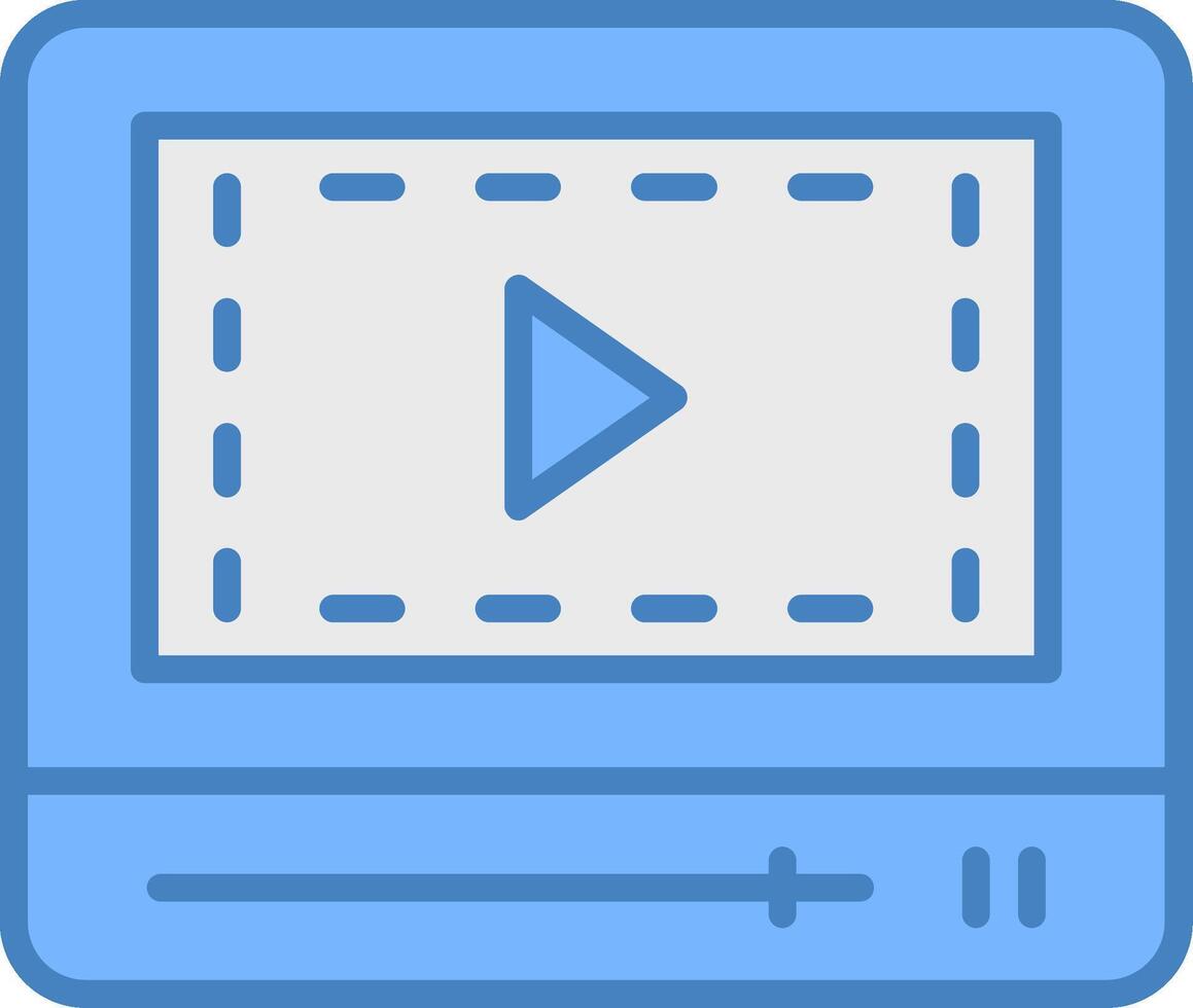 Line Filled Blue Icon vector