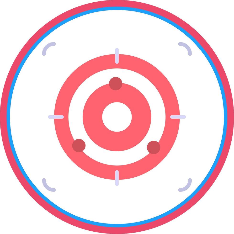 Focus Flat Circle Icon vector