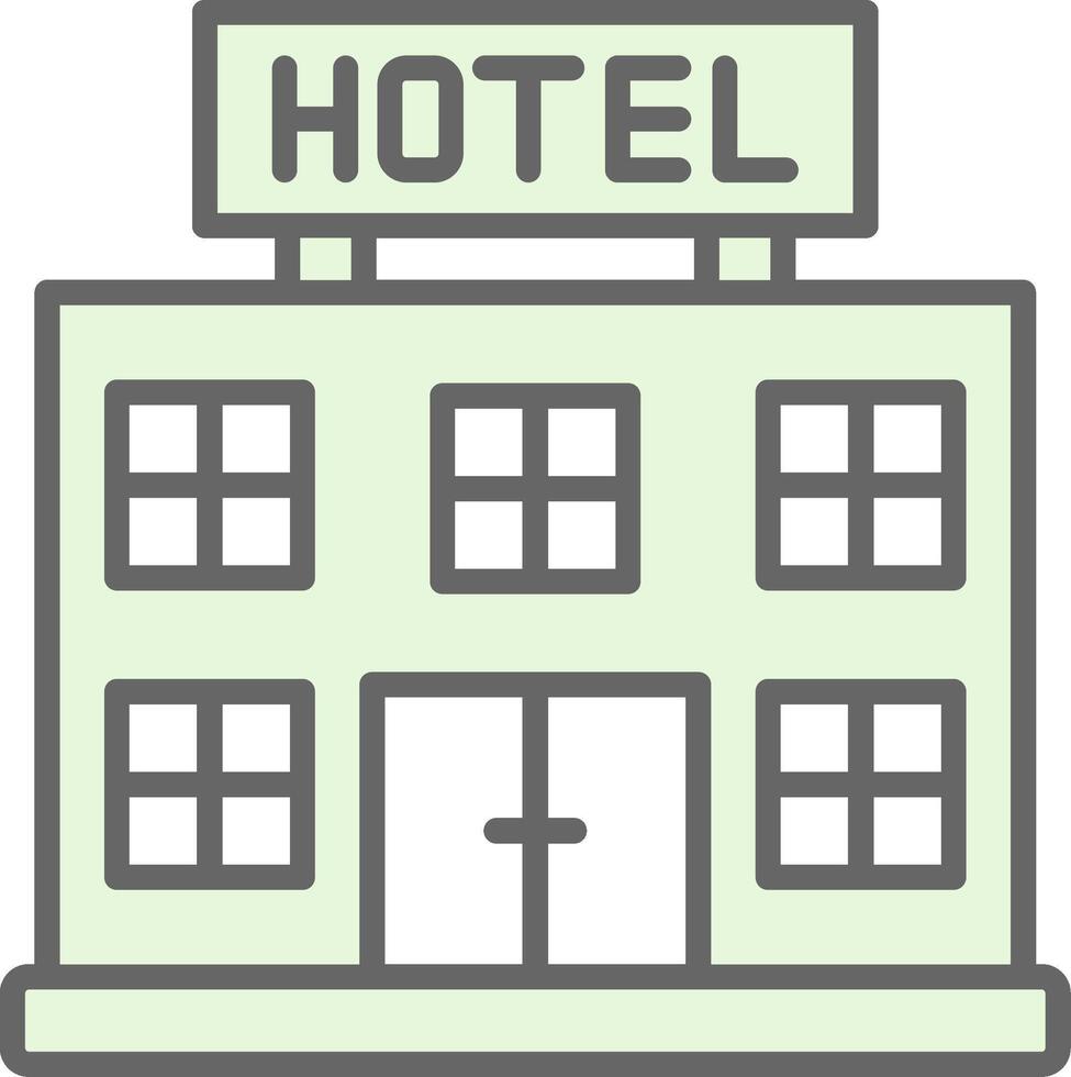 Hotel Fillay Icon Design vector