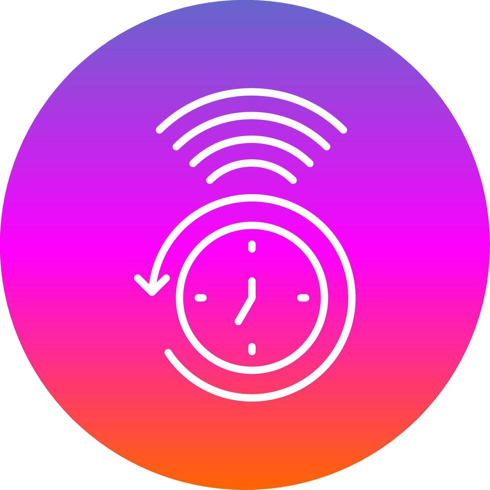 Clock Line Gradient Circle Icon vector