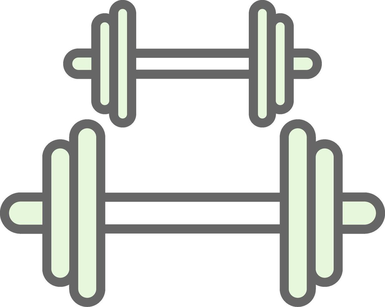 Dumbbell Fillay Icon Design vector