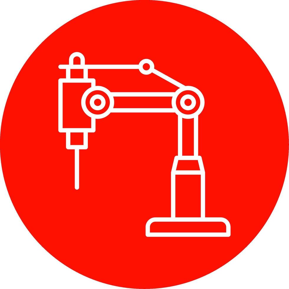 Robot Arm Multi Color Circle Icon vector