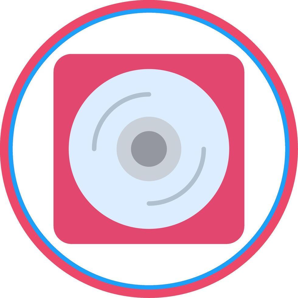 Vinyl Disc Flat Circle Icon vector