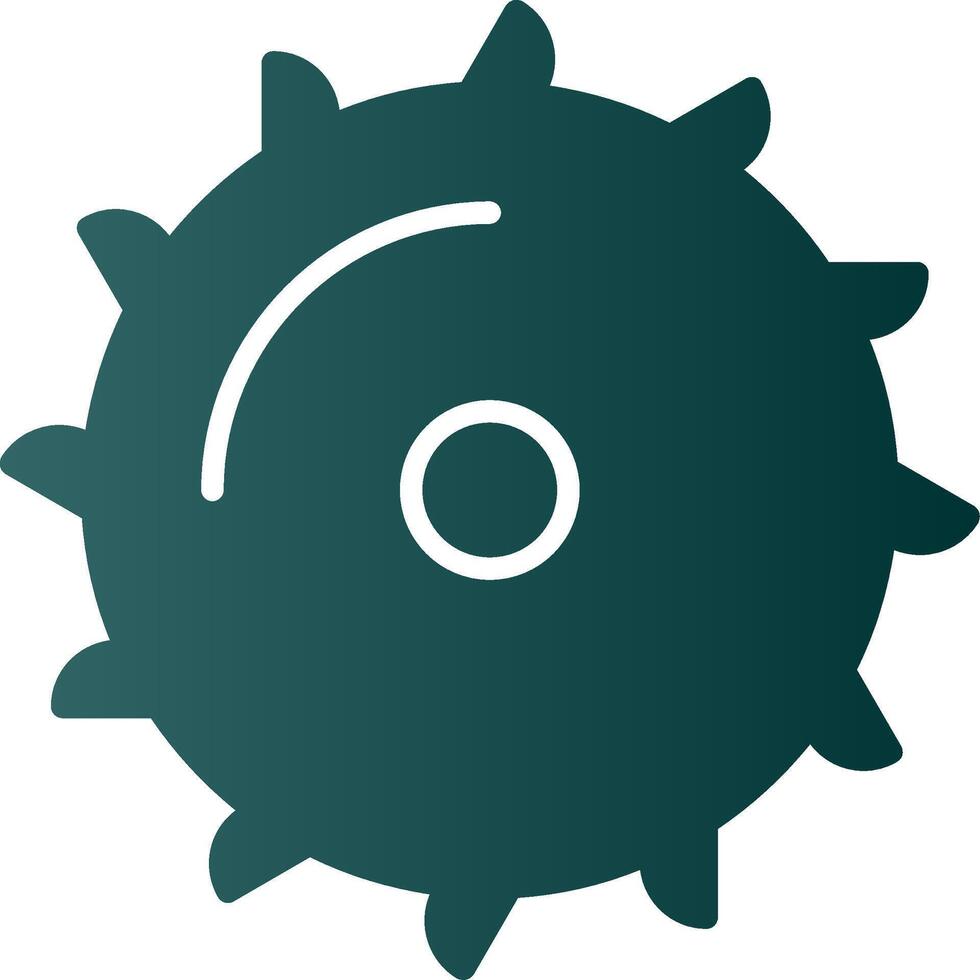 Saw Blade Glyph Gradient Icon vector