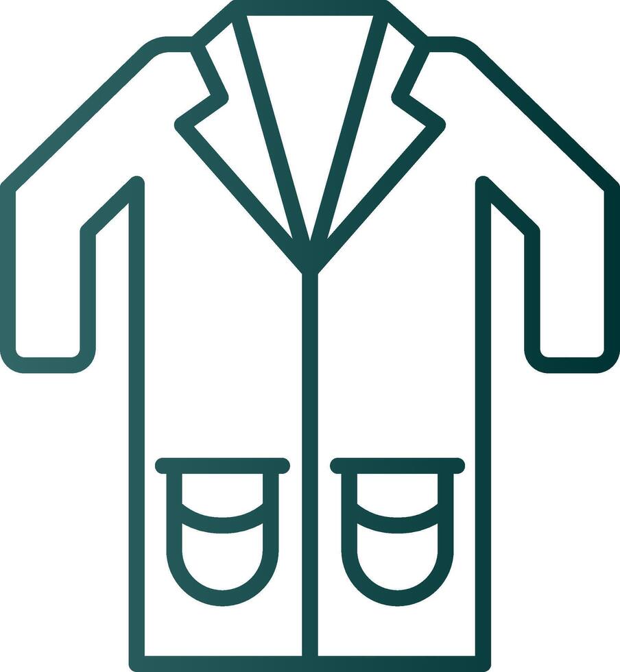 Lab Coat Line Gradient Icon vector
