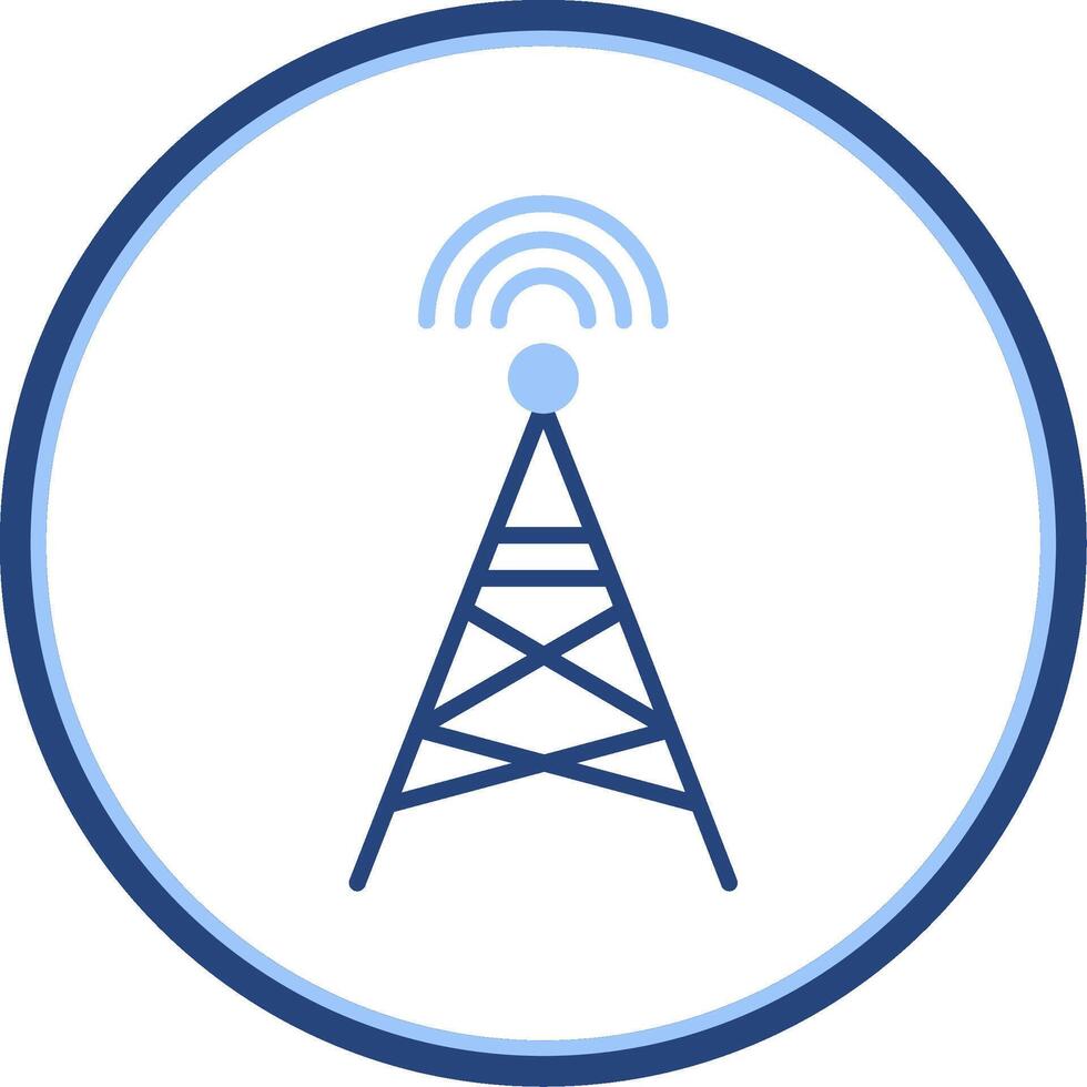 Radio Tower Flat Circle Icon vector