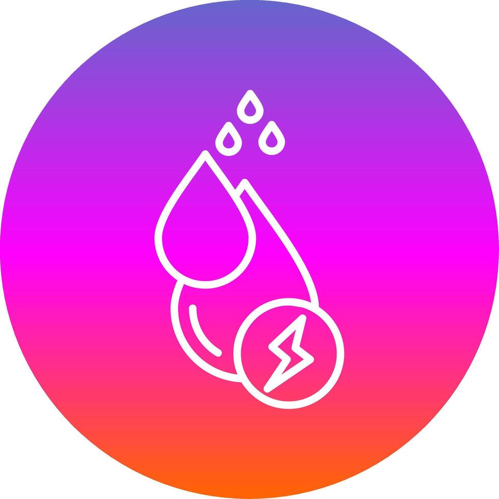 Water Energy Line Gradient Circle Icon vector
