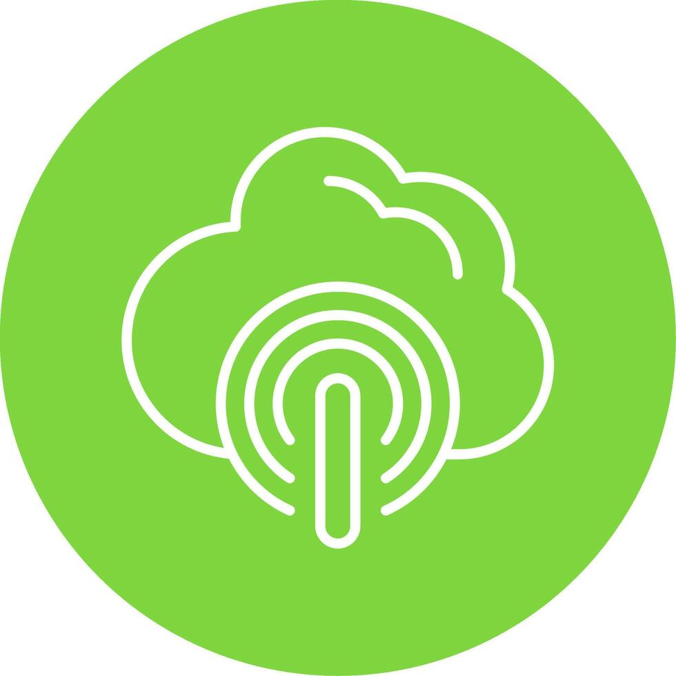 Cloud Multi Color Circle Icon vector