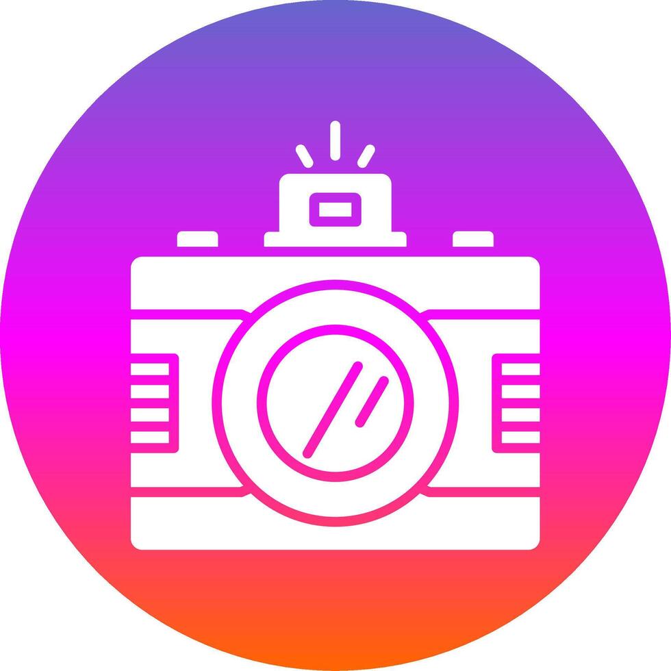 Dslr Camera Glyph Gradient Circle Icon Design vector