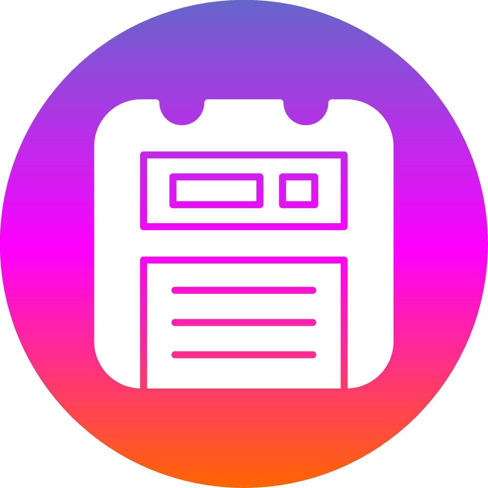 Floppy Disk Glyph Gradient Circle Icon Design vector