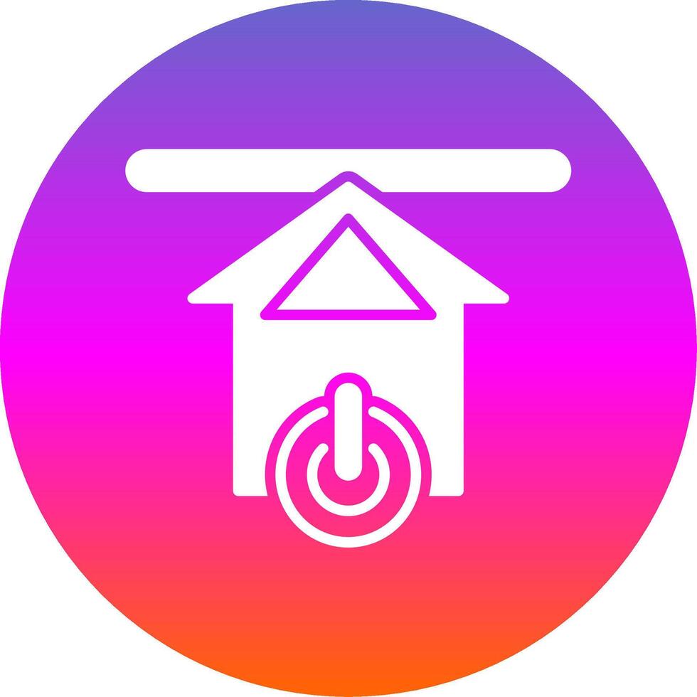 Upload Glyph Gradient Circle Icon Design vector
